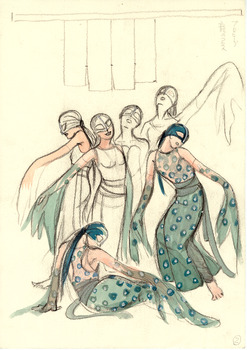 「龍の子太郎」龍のコロス衣装デザイン画