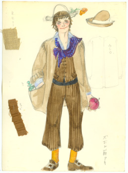 「愛の妙薬」ネモリー衣装デザイン画