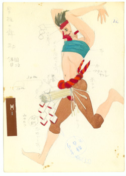 「あくがれもつけ」男根の舞衣装デザイン画