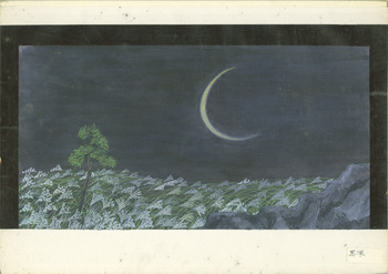 「うぐいす・目覚まし時計」王様衣装デザイン画