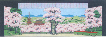 「義経千本桜~吉野山」舞台装置図