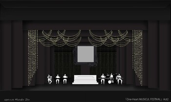 「ONE-HEART MUSICAL FESTIVAL」各場デザイン画