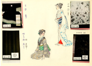 「黒船ー夜明け」吉・お松・姐さん衣装デザイン画