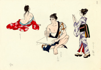 「夏の盛りの蟬のように」(夏)おきよう・国芳衣装デザイン画