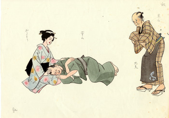 「夏の盛りの蟬のように」(秋)おきよう・華山・北馬衣装デザイン画