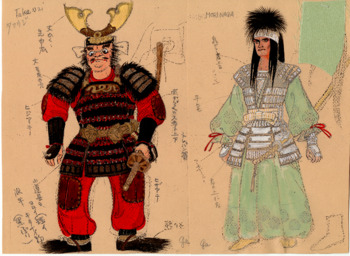 「流浪伝説」タカウジ・モリナガ衣装デザイン画